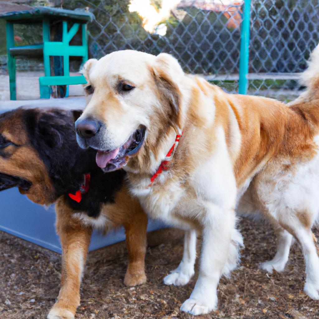 犬の保育園での楽しい時間