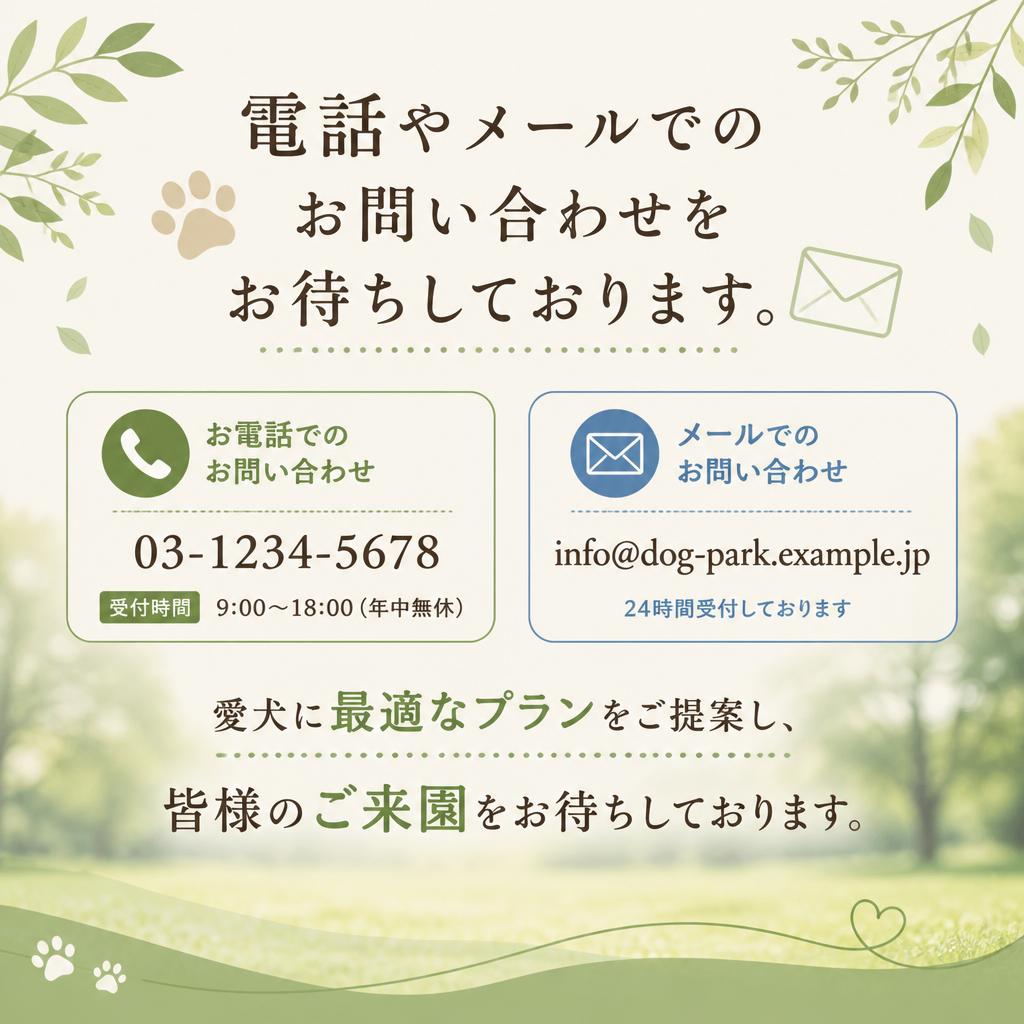 お気軽にお問い合わせを！