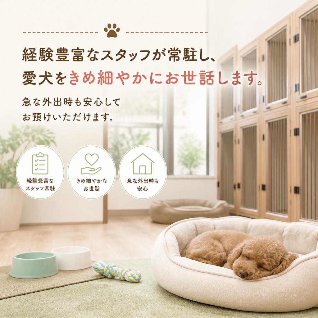 愛犬のお世話も安心