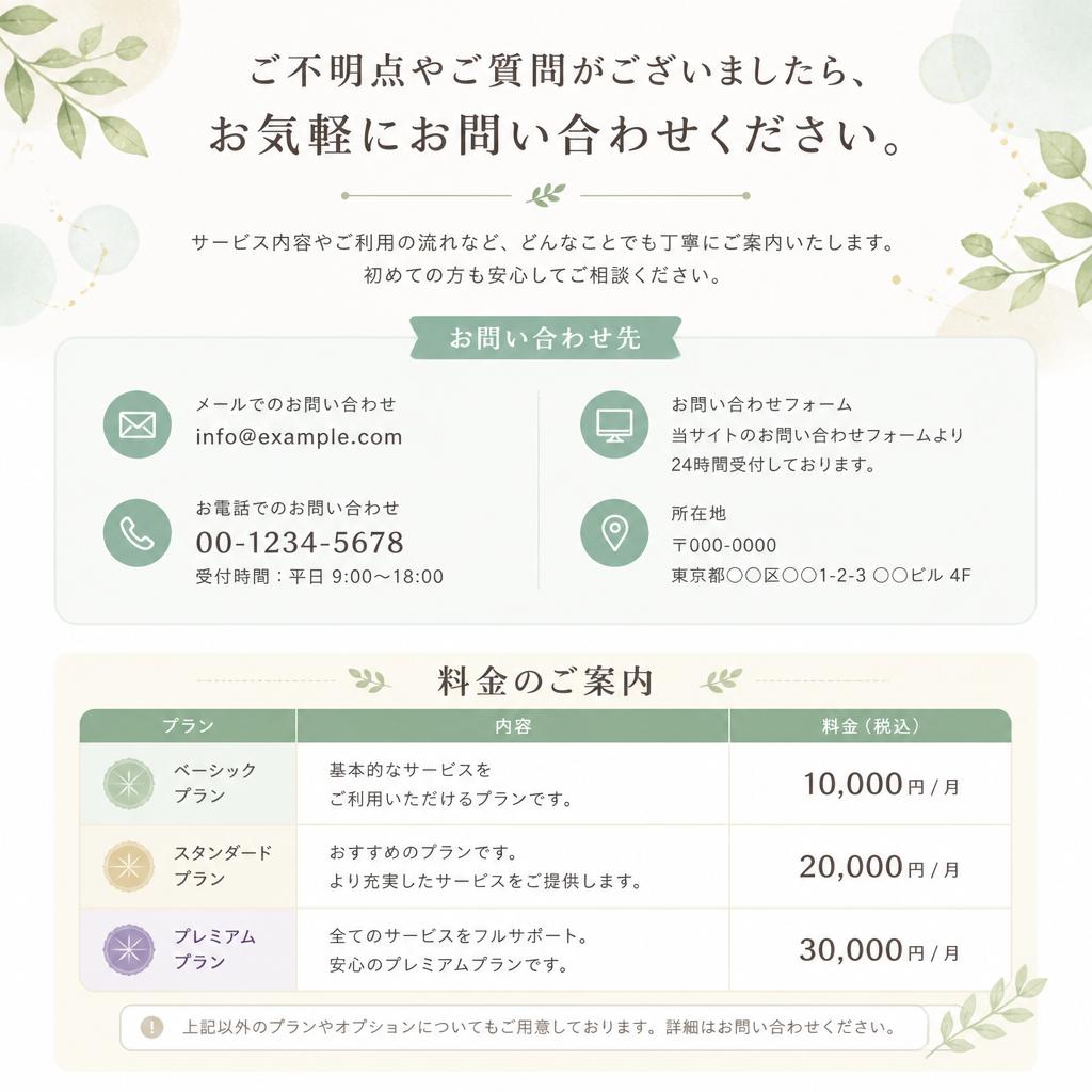 今すぐお問い合わせを！