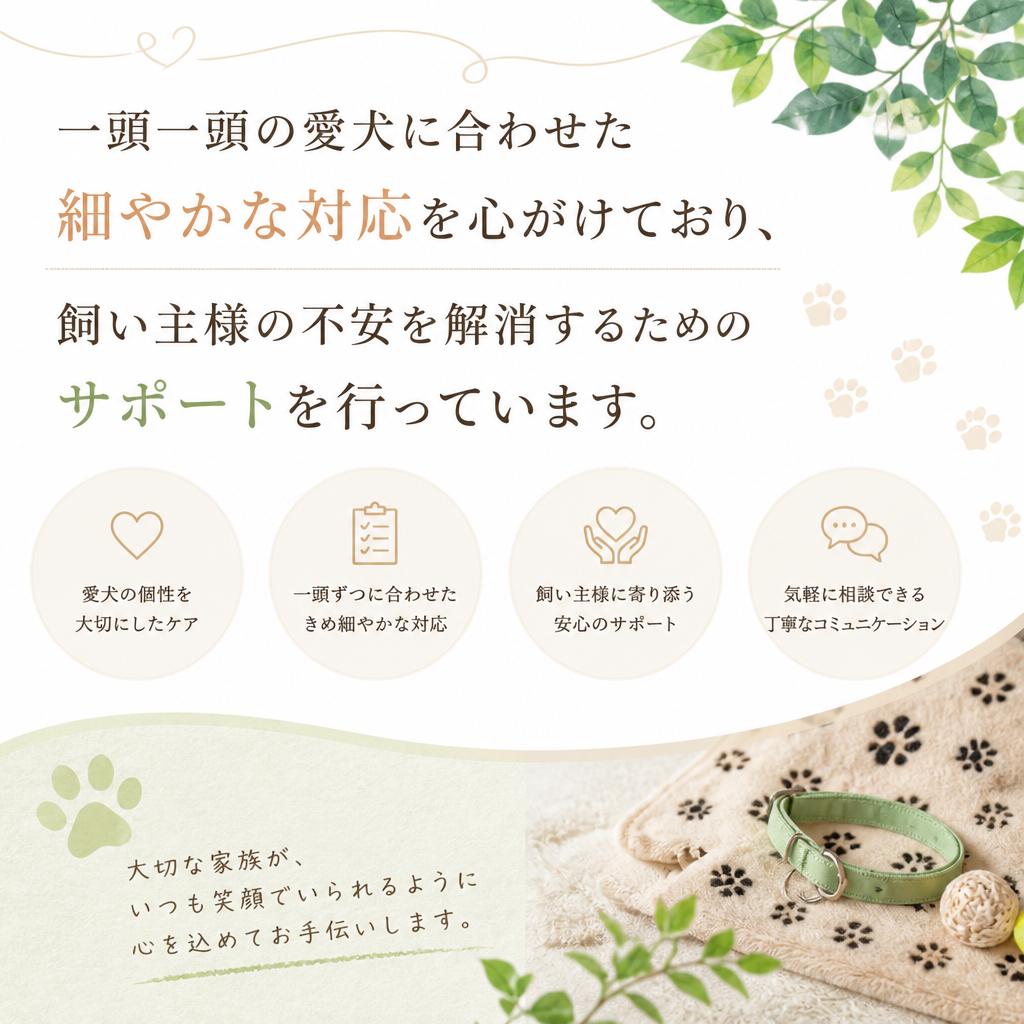 個別対応で安心のお預かりサービス