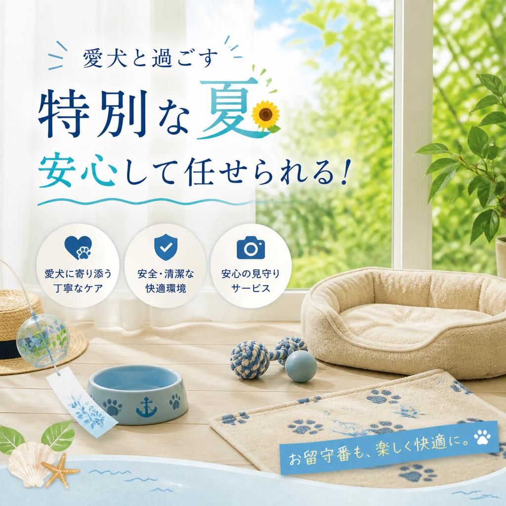 愛犬と過ごす特別な夏、安心して任せられる！
