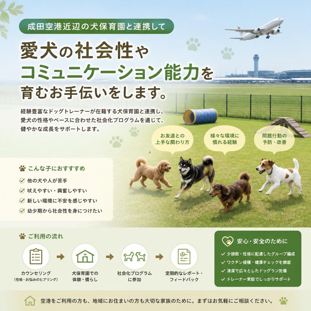 犬保育園で社会性を育む