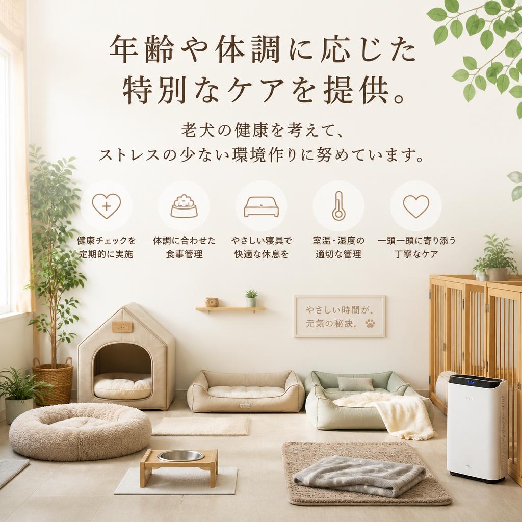 老犬にも優しいケア