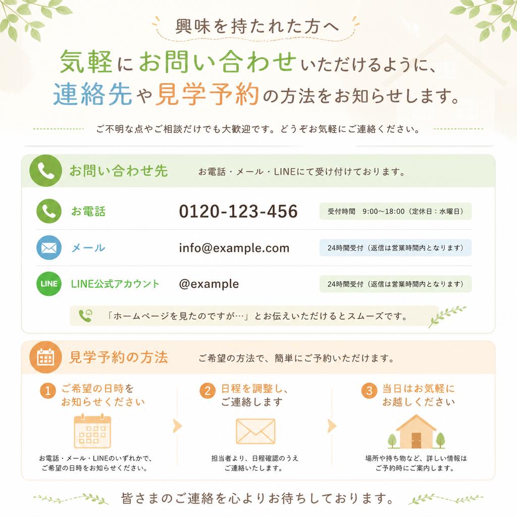 お問い合わせ・見学予約