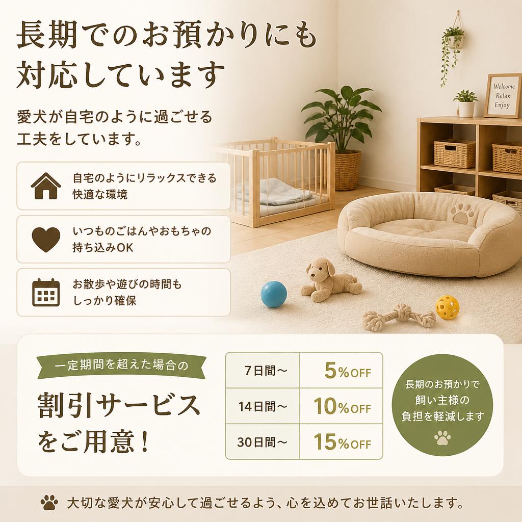 長期宿泊のご利用も安心