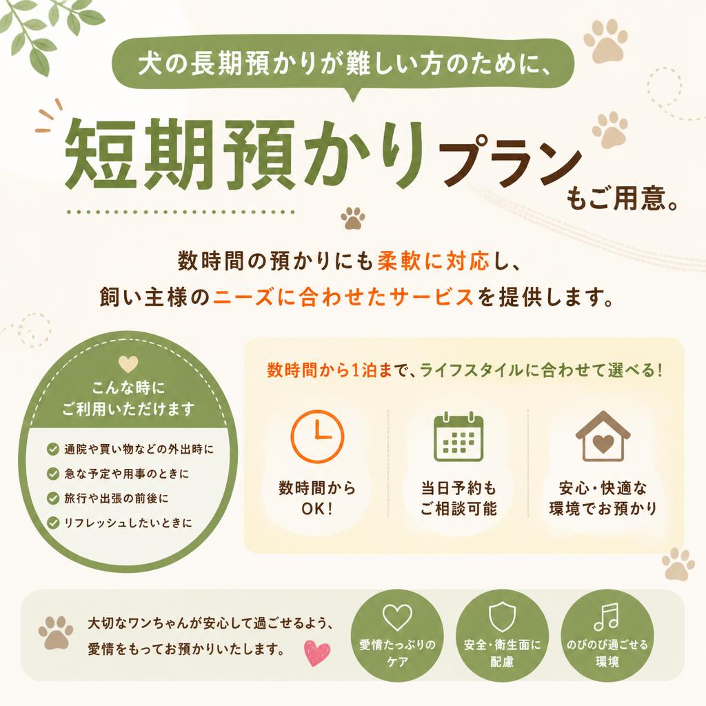 短期預かりプランのご提案