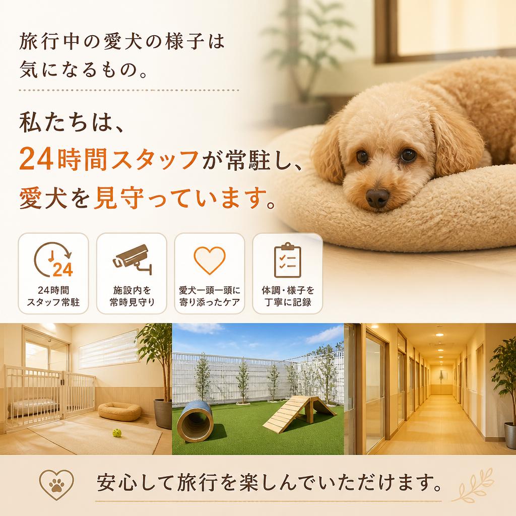 旅行中も愛犬をしっかりサポート
