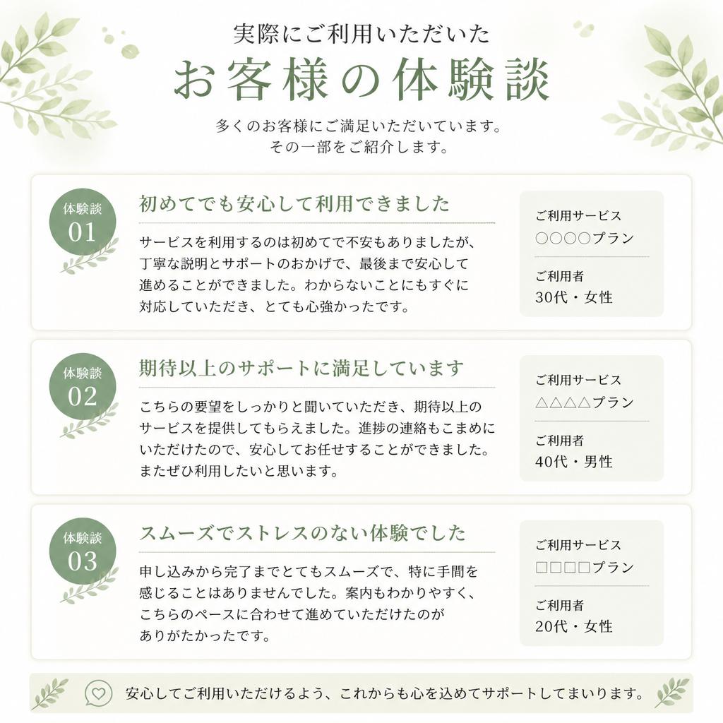 お客様の声