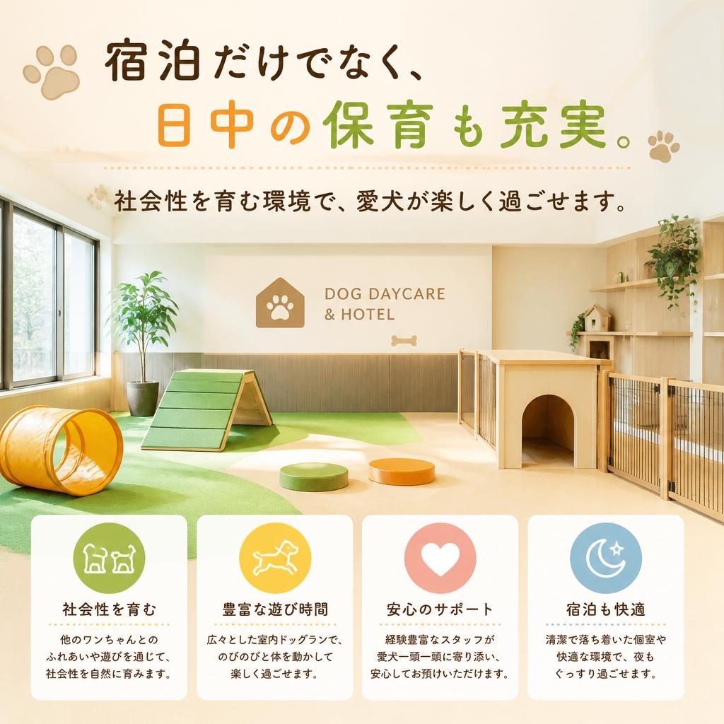 安心の犬の保育園