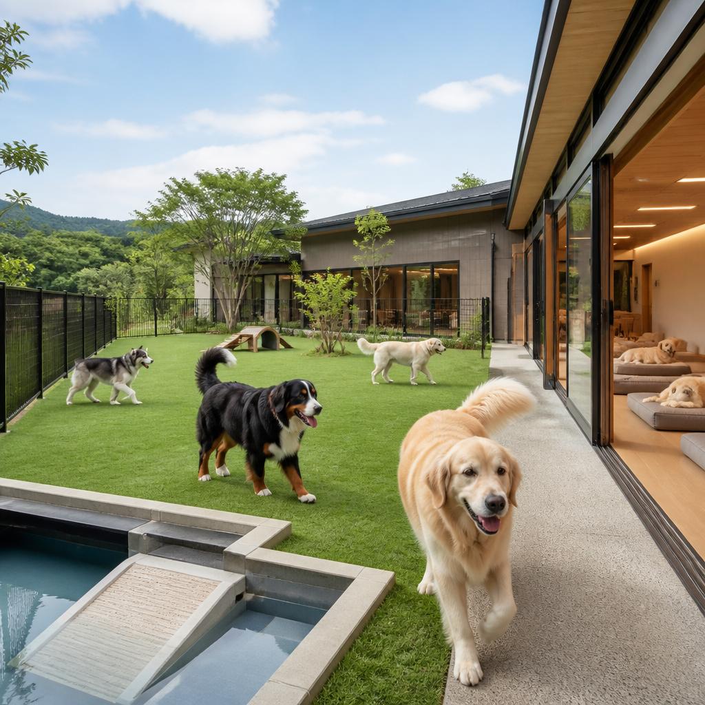 大型犬も安心・老犬ケア専門のドッグラン付きホテル