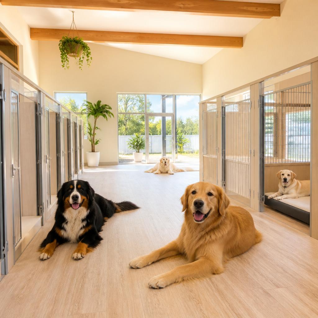 大型犬専用の安心空間で愛犬をお迎えします！