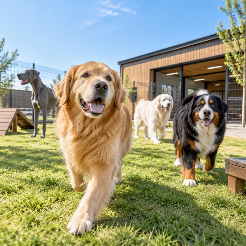大きな体に、広々とした安心を。千葉市で大型犬のお預かり・デイケアならNEWS DOG