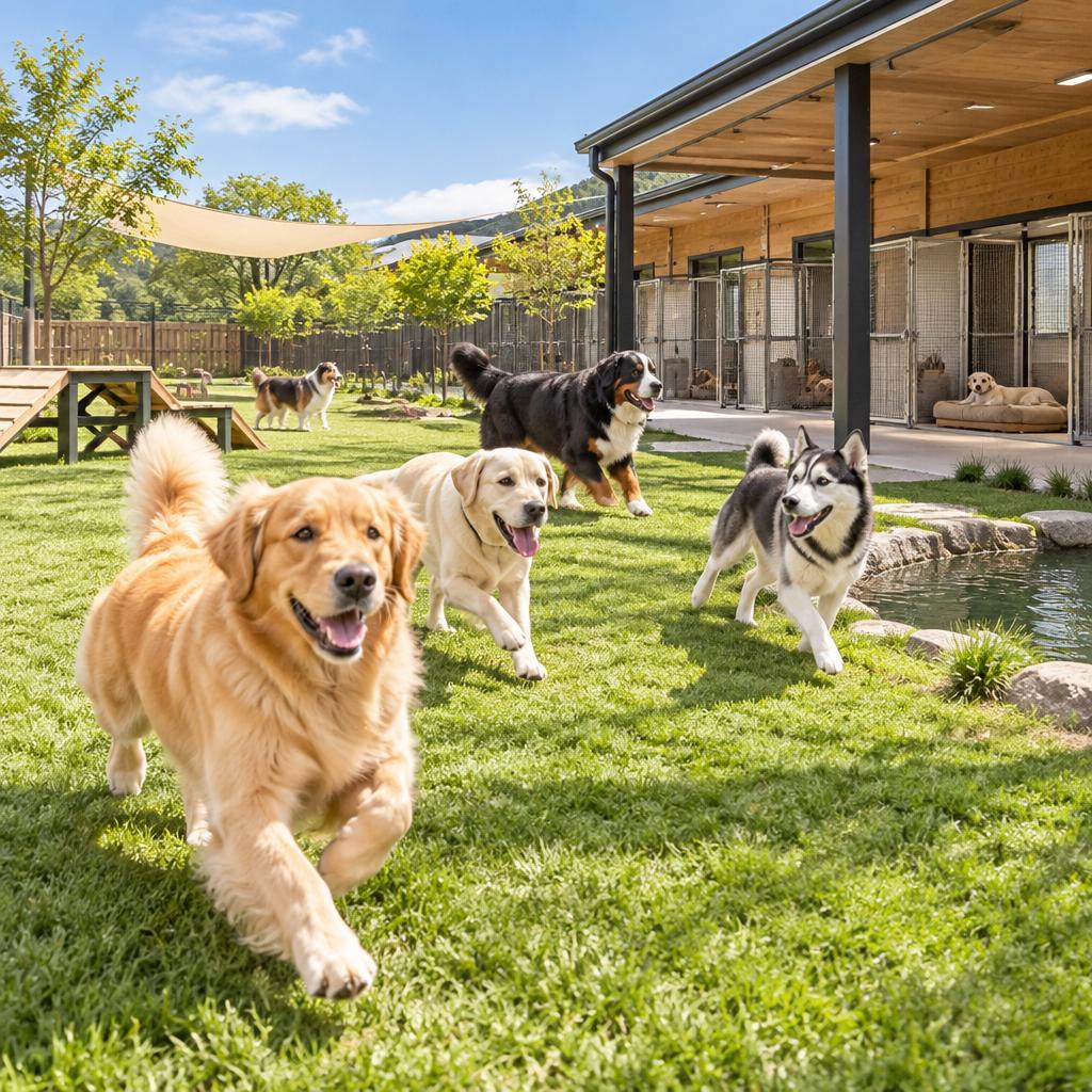 大型犬ものびのび。長期のお預かりも、愛犬らしく快適に。