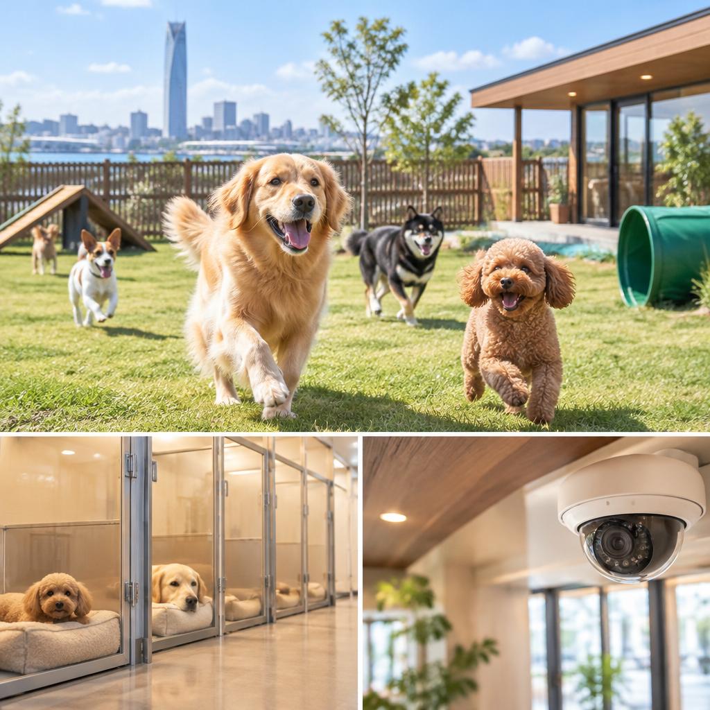 千葉市で、愛犬にのびのび安心のお預かりを。ドッグランと24時間見守りで、長期のお預けもご相談ください。