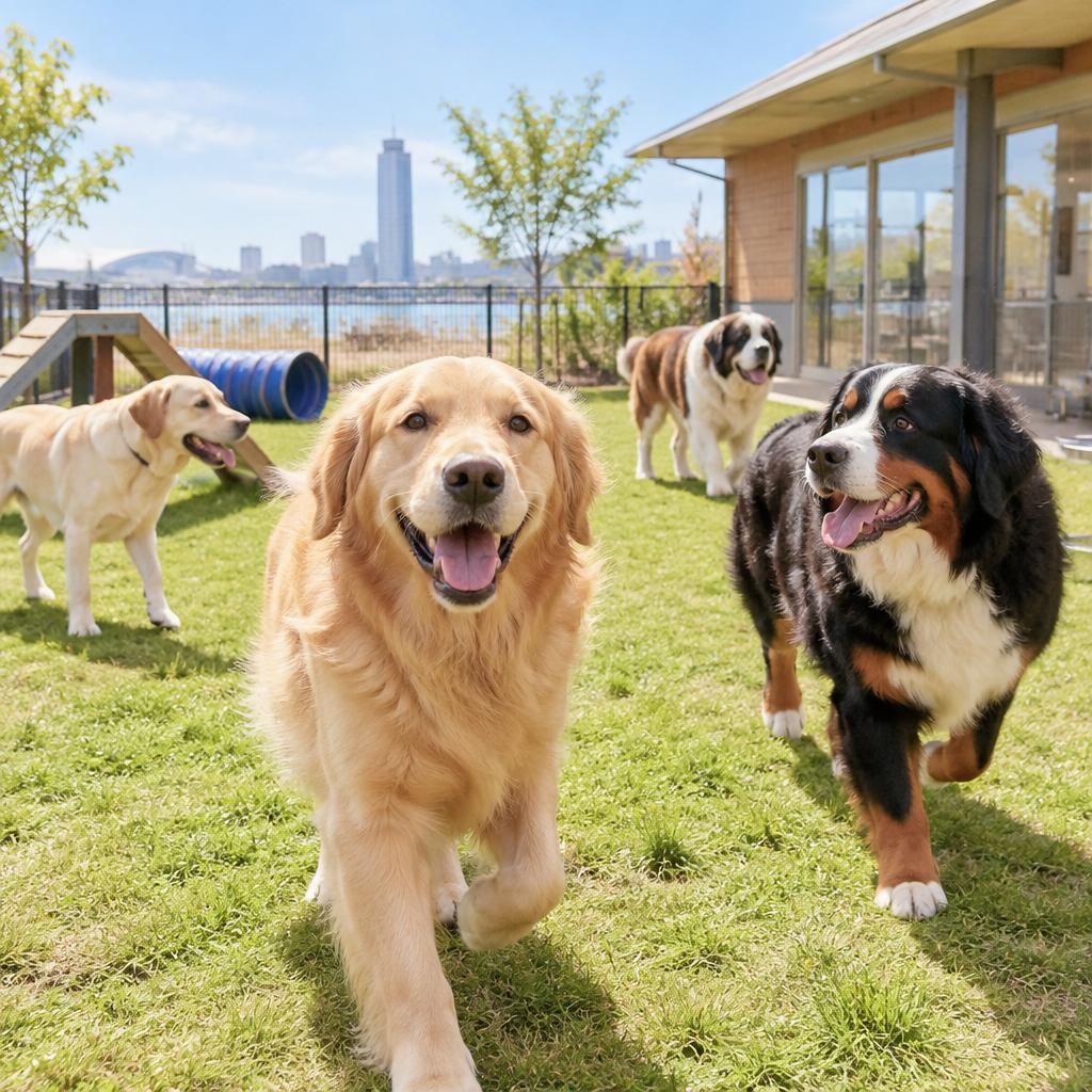 大型犬も、いつもの笑顔で過ごせる場所へ。千葉市の犬保育園で、安心の特別なお預かり体験を。